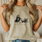 We Walk at Dawn Dog and Frog T-shirt