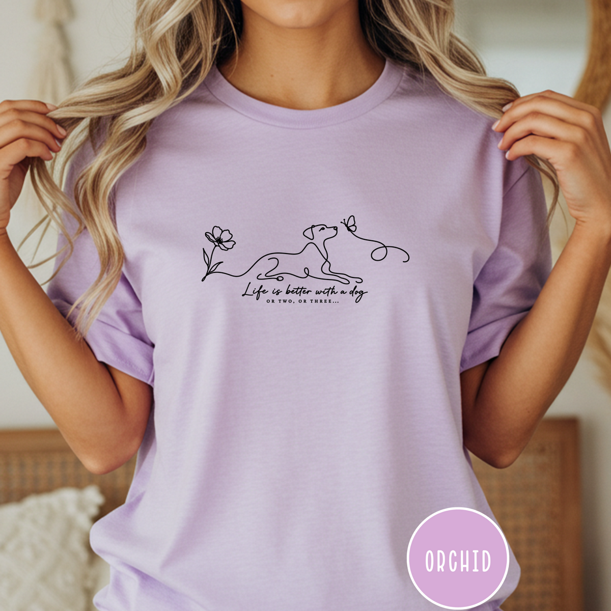 Life is Better with a Dog or Two or Three in Spring T-shirt