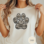 Jumping Spider Paw Print T-shirt