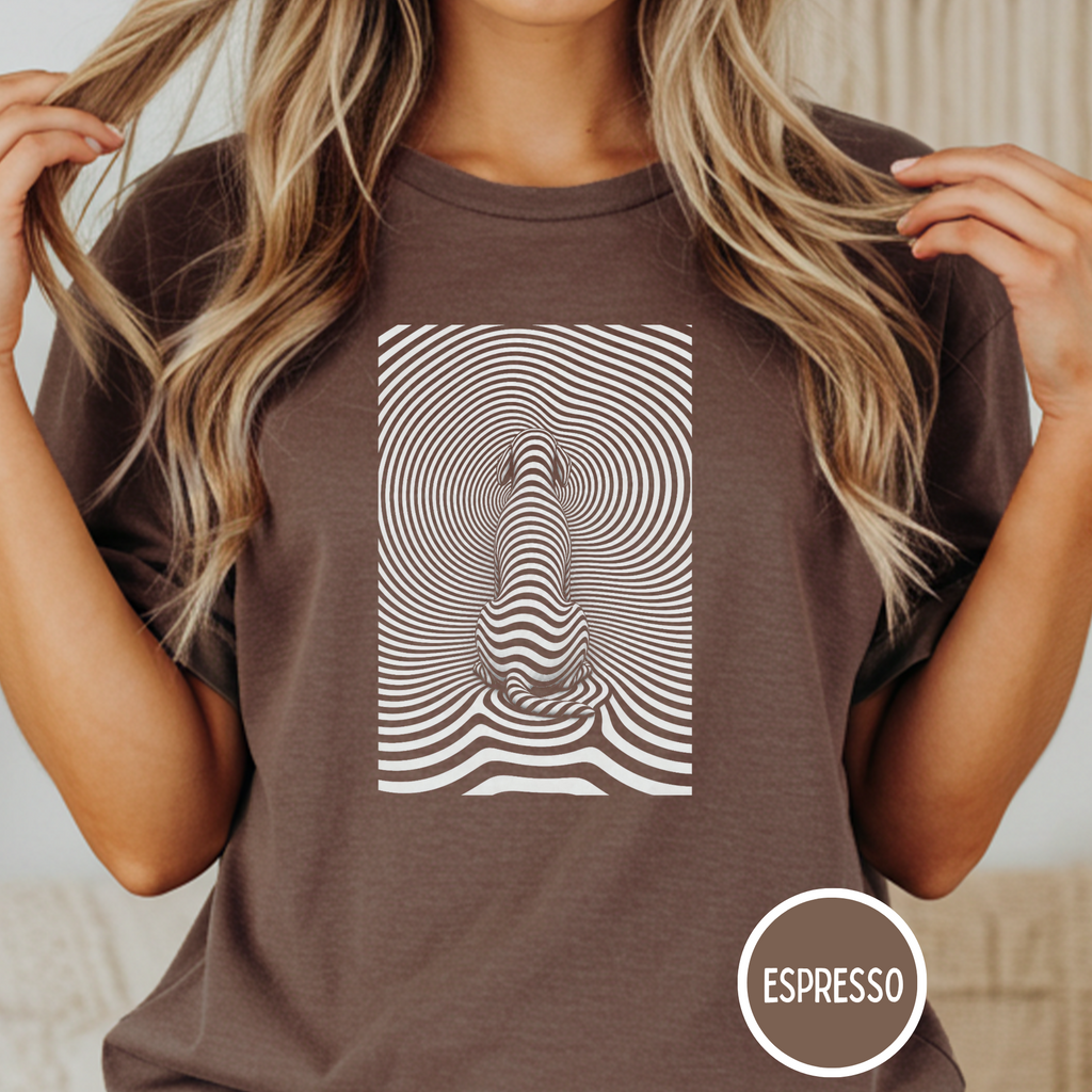Gazing into Eternity Optical Art T-shirt
