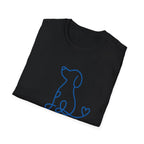 Doodle Dog-blue- T-shirt