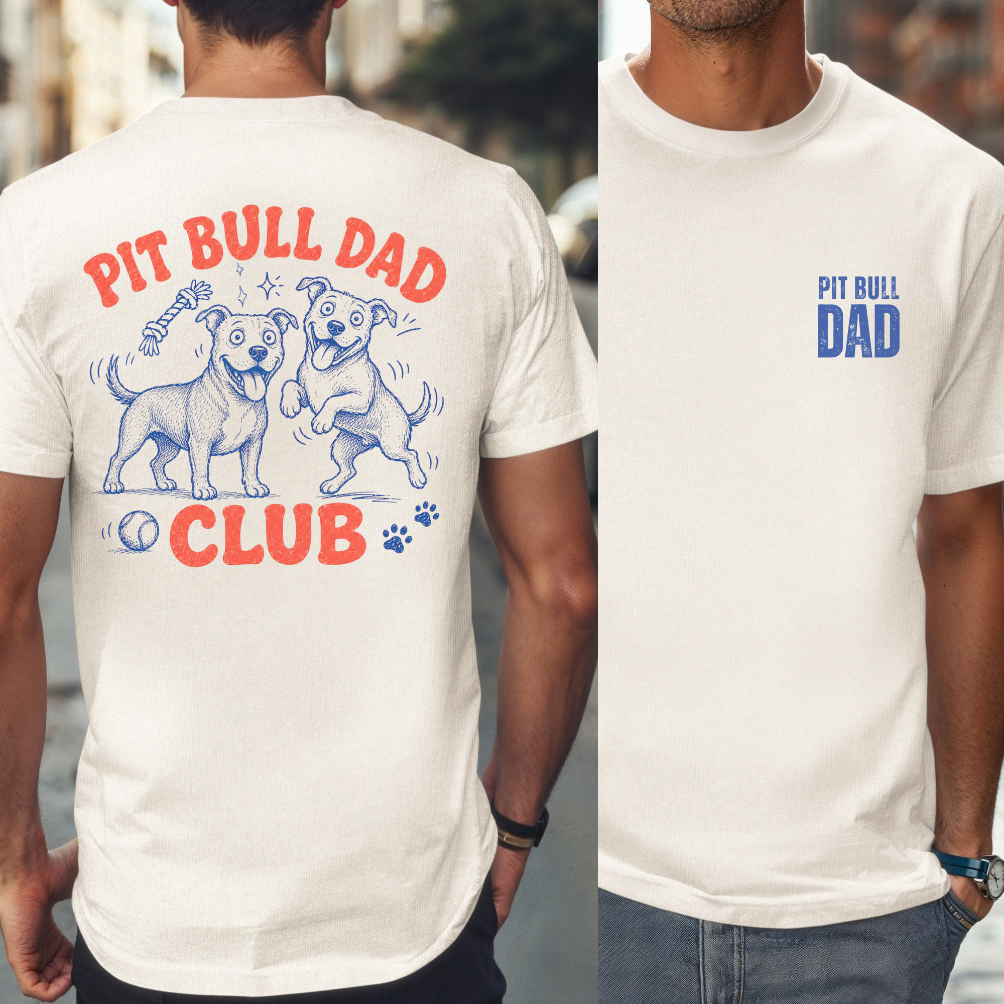 Pit Bull Dad Club T-Shirt