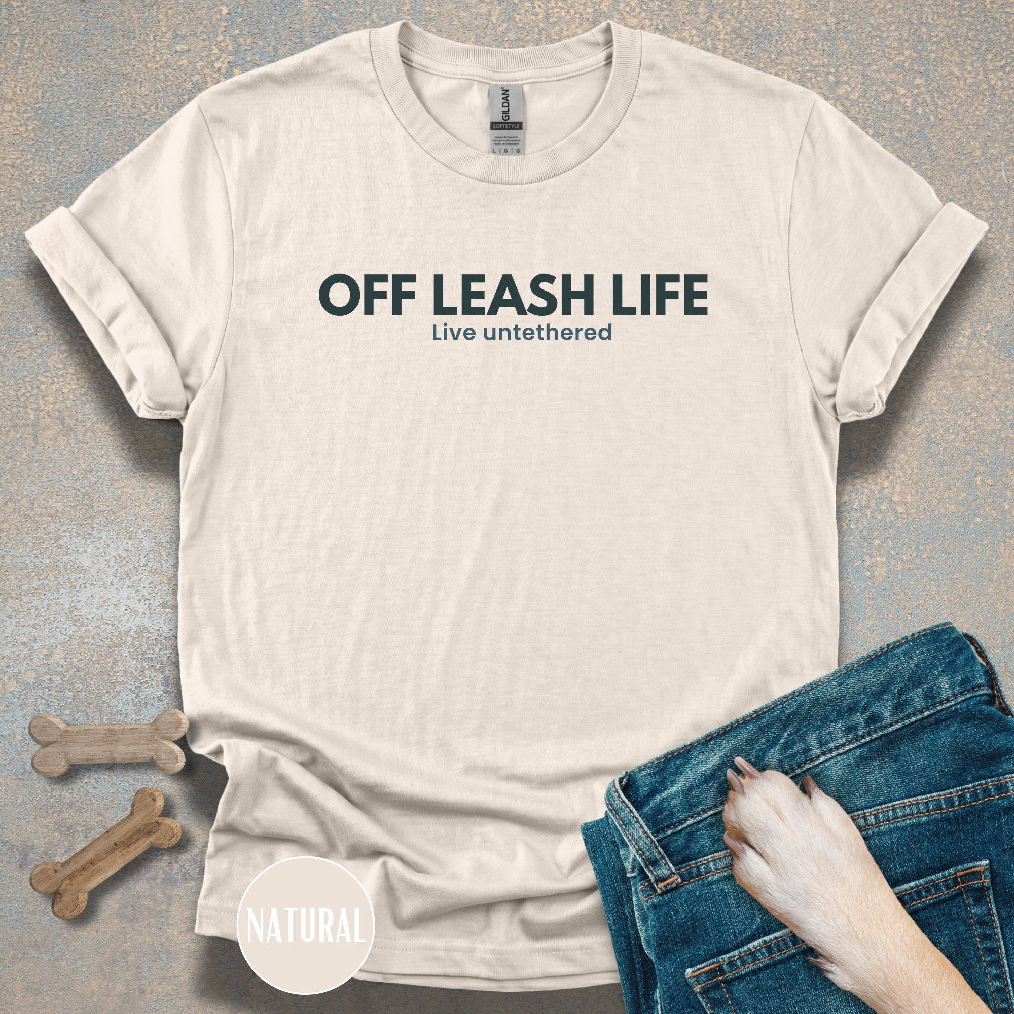Off Leash Life “Live Untethered” T-shirt