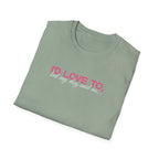 I'd Love To, But my Dog won't let me-pink white text- T-shirt