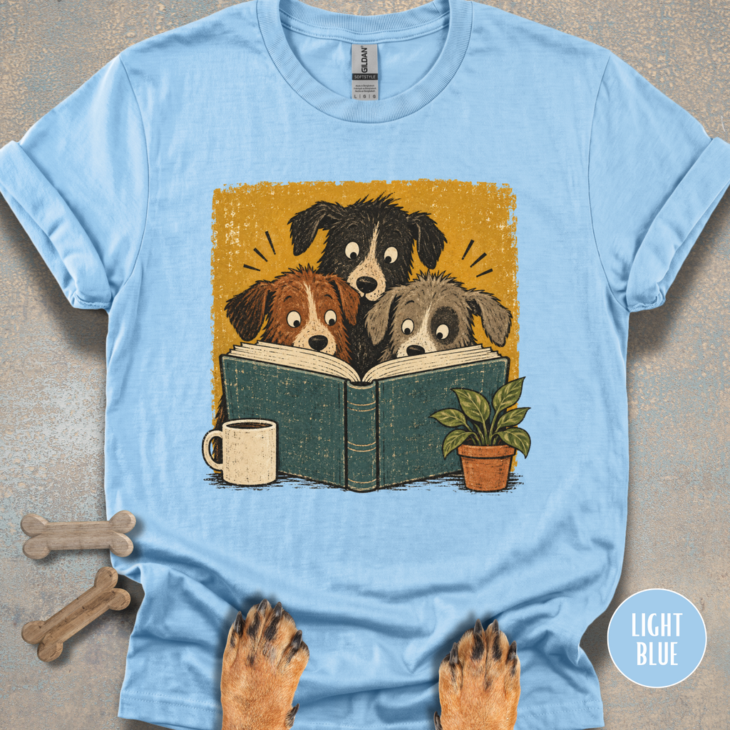 Dogs Reading a Book T-shirt