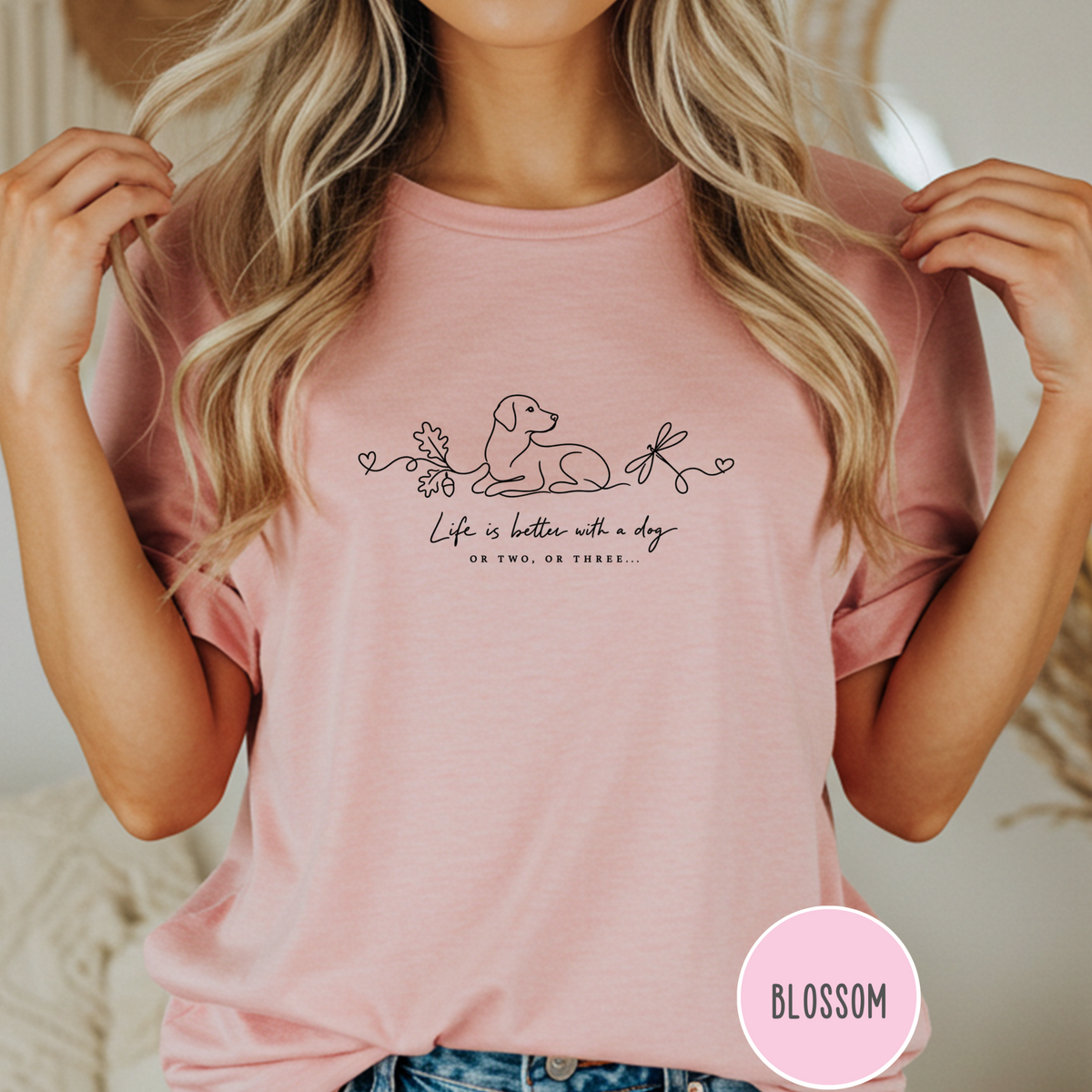 Life is Better with a Dog or Two or Three in Fall T-shirt