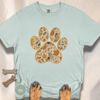 Fall in the Forest Vintage Botanical Dog Paw T-Shirt