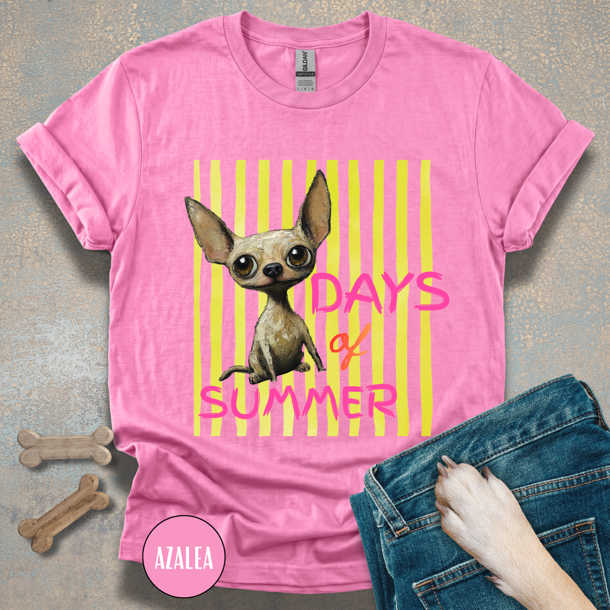 Dog Days of Summer Chihuahua Graphic T-Shirt