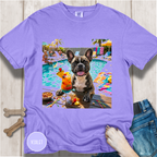 French Bulldog Pool Party T-shirt.