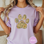 Honey Bee Vintage Botanical Dog Paw T-Shirt