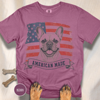 French Bulldog American Made USA flag T-shirt