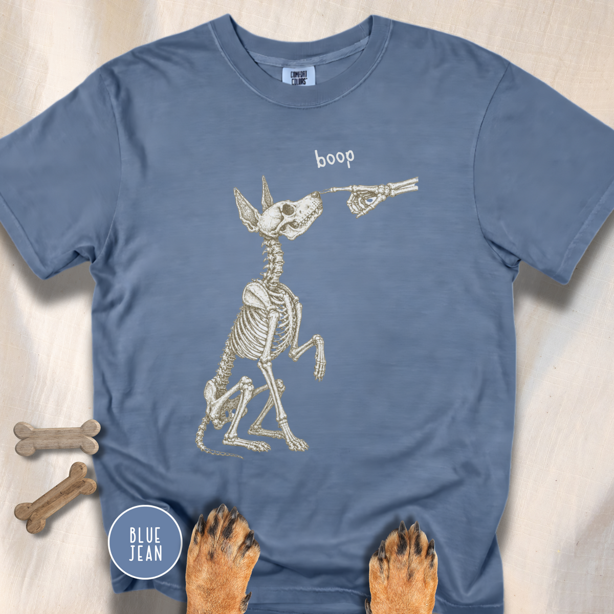 Skeleton Dog Boop  T-shirt