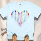 Paw Print Paint Heart T-shirt
