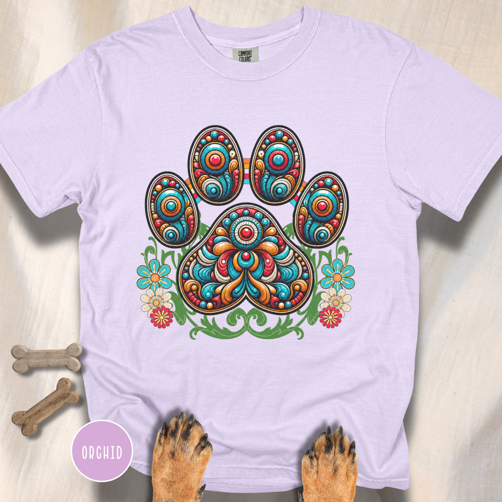Groovy Mandela Paw Print T-shirt