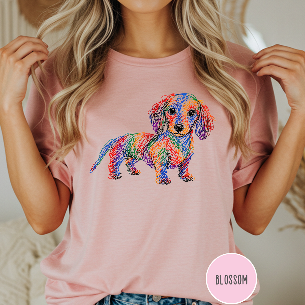 Scribble Dachshund T-shirt