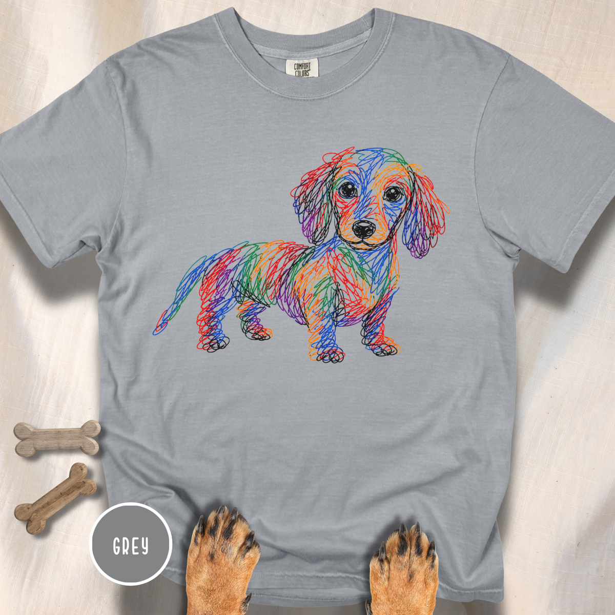 Scribble Dachshund T-shirt