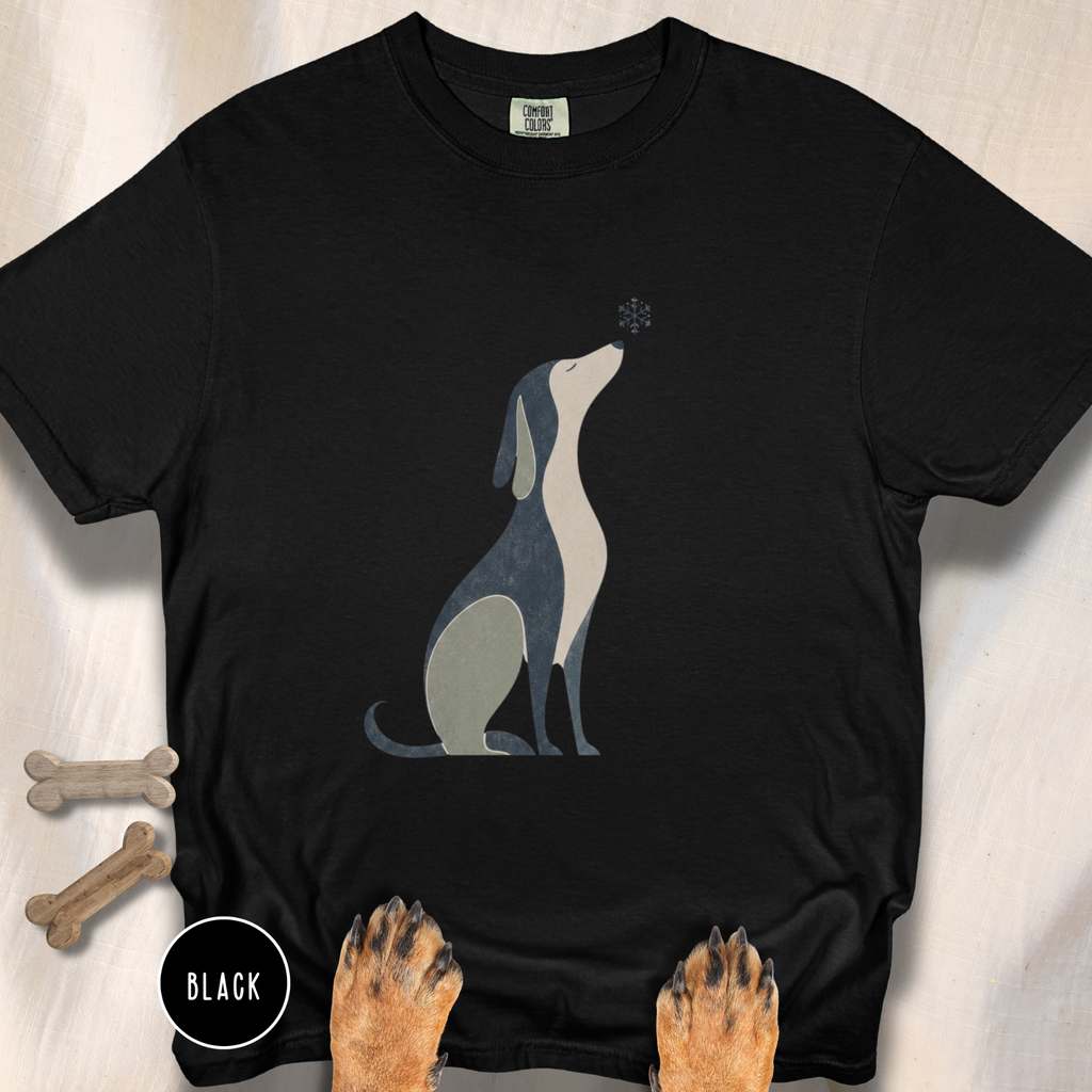 When the Snow Flies Dog T-shirt