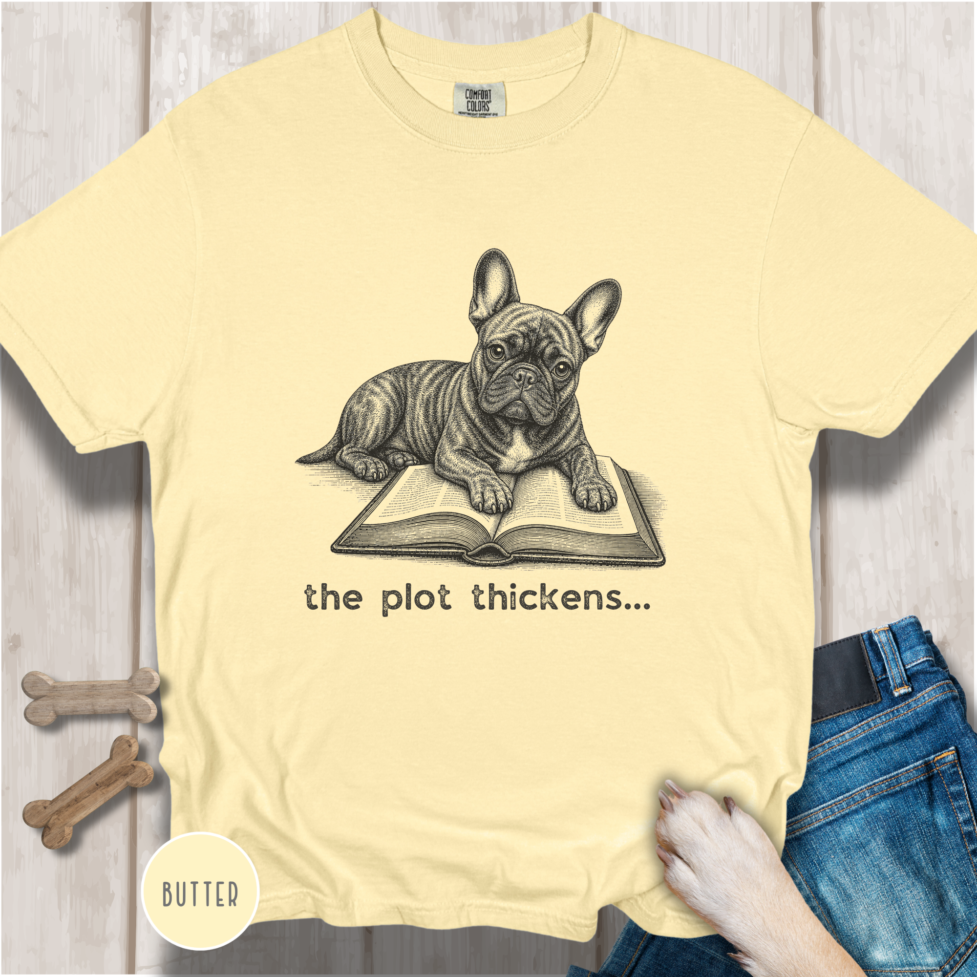 French Bulldog The Plot Thickens T-shirt