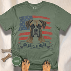 Boxer American Made USA flag T-shirt