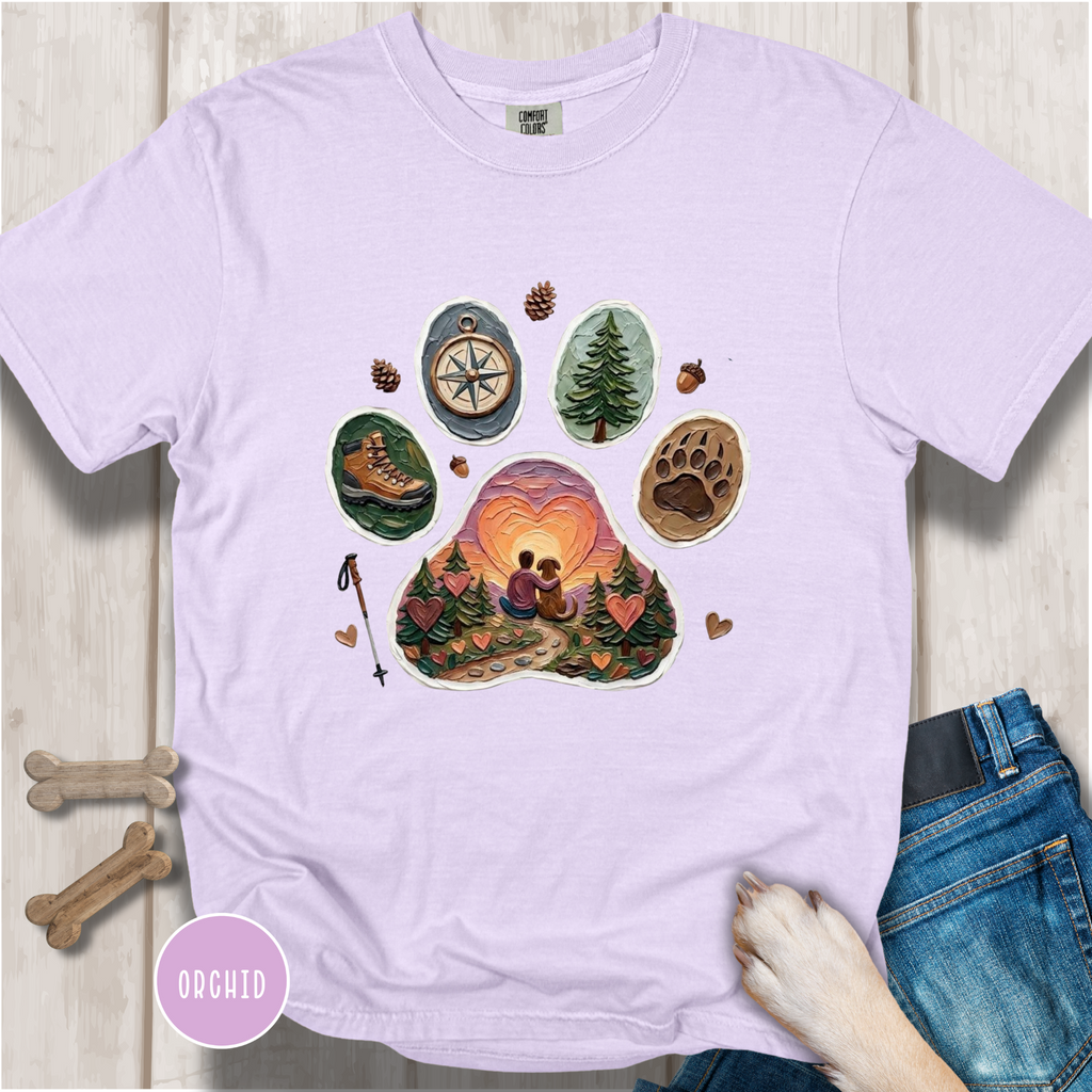 Adventure Buddy Dog Paw Comfort Colors T-Shirt