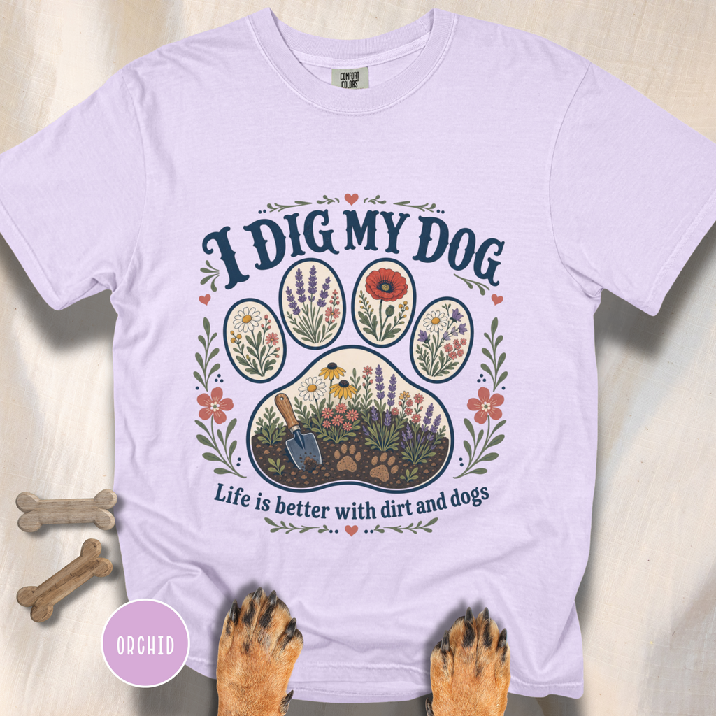 I Dig My Dog Paw Print T-shirt