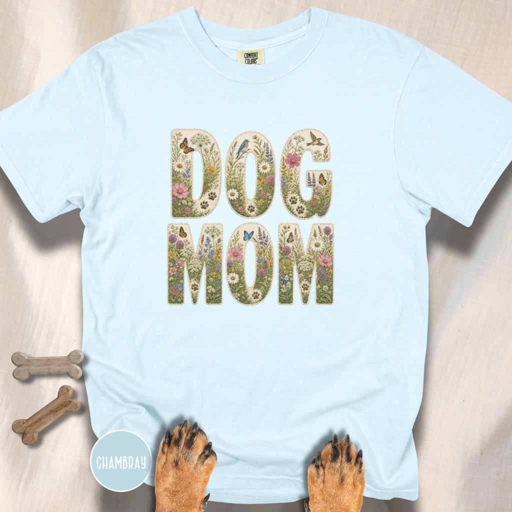 Wildflower Meadow Dog Mom T-shirt