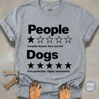 People 1 Star, Dogs Highly Recommend T-shirt