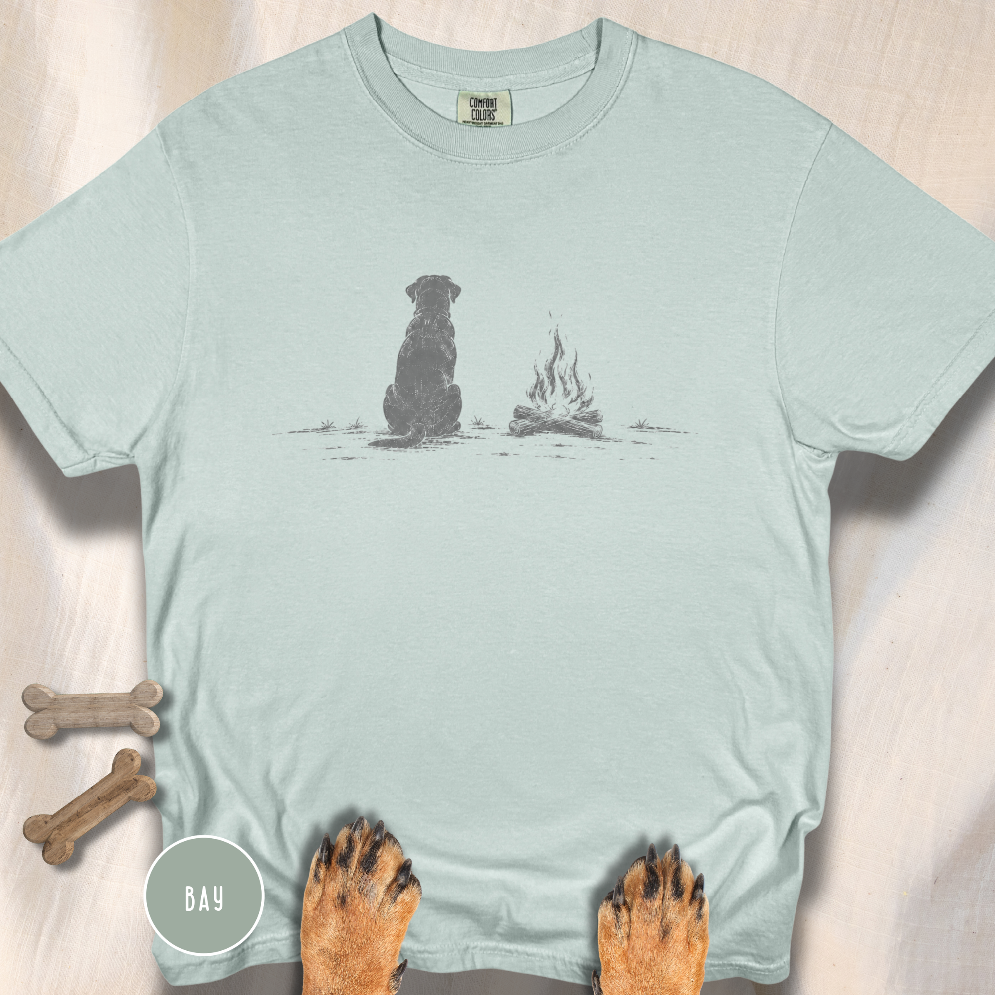 A Dog by the Campfire  T-Shirt
