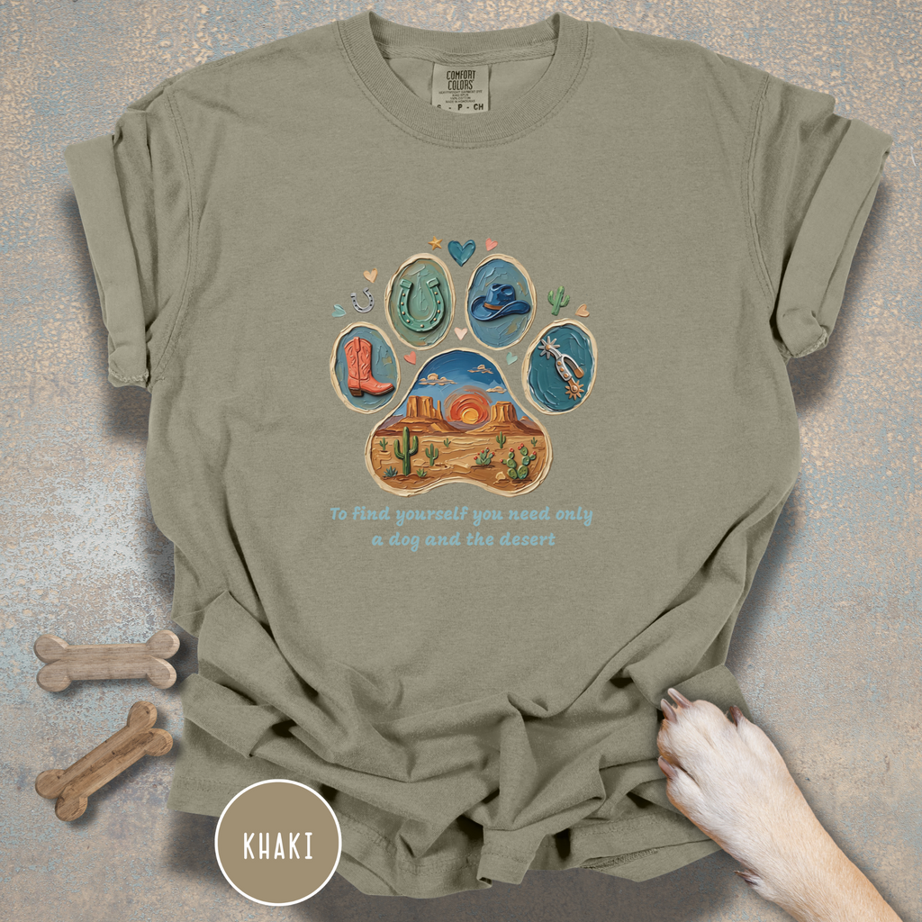 Desert Dog Lover Graphic T-Shirt for Adventure Dog Moms