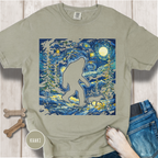 Big Foot walks the Dog on a Starry Night T-Shirt