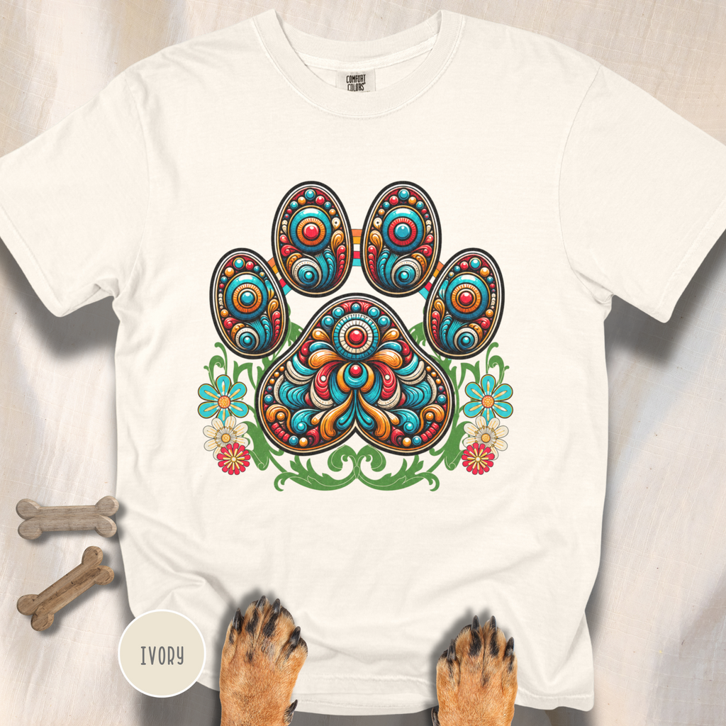 Groovy Mandela Paw Print T-shirt