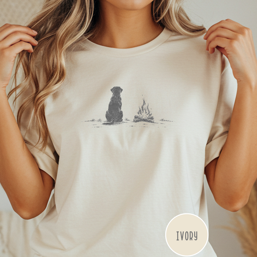 A Dog by the Campfire  T-Shirt