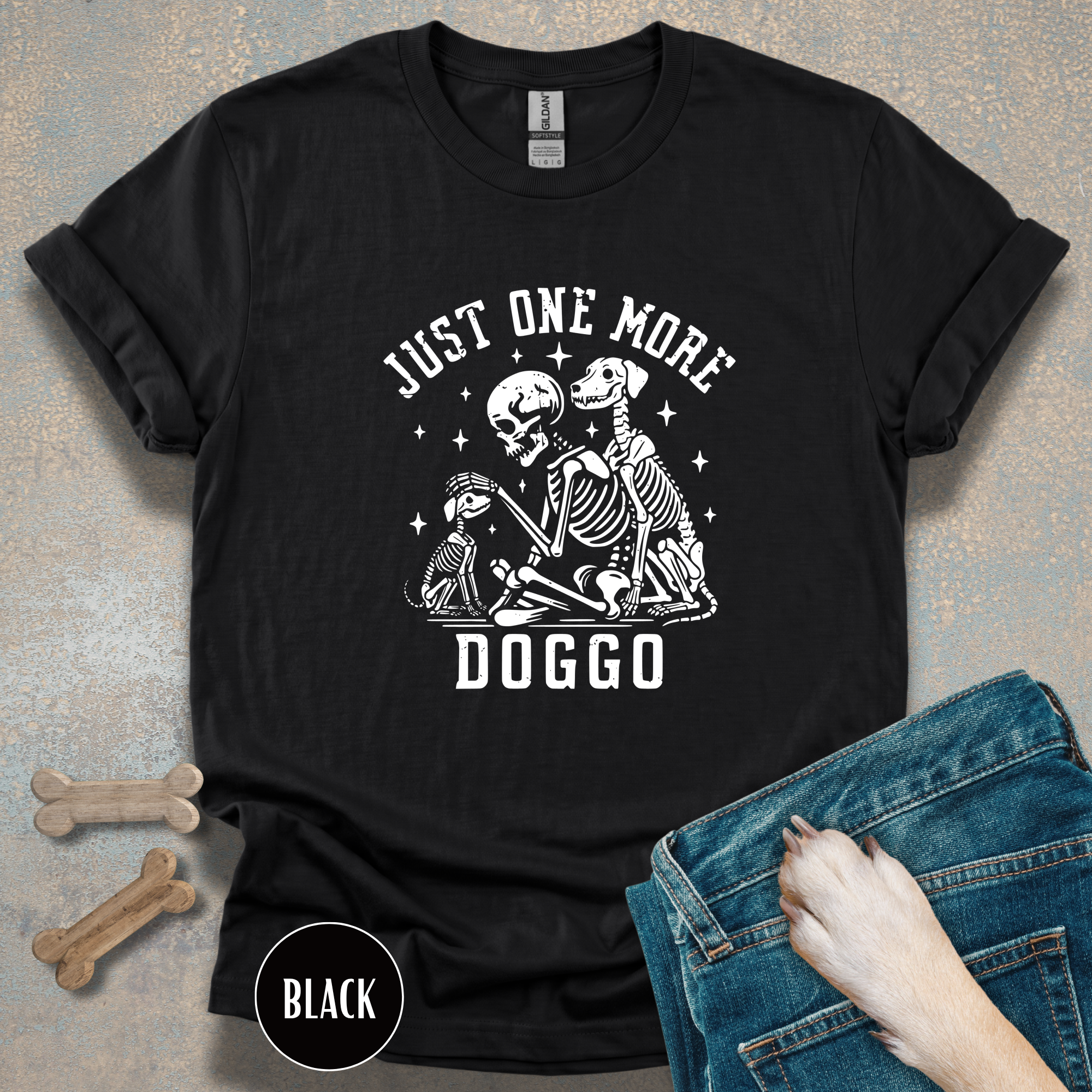 Just One More Doggo Tee | Skeleton Rescue Dog Lover T-shirt