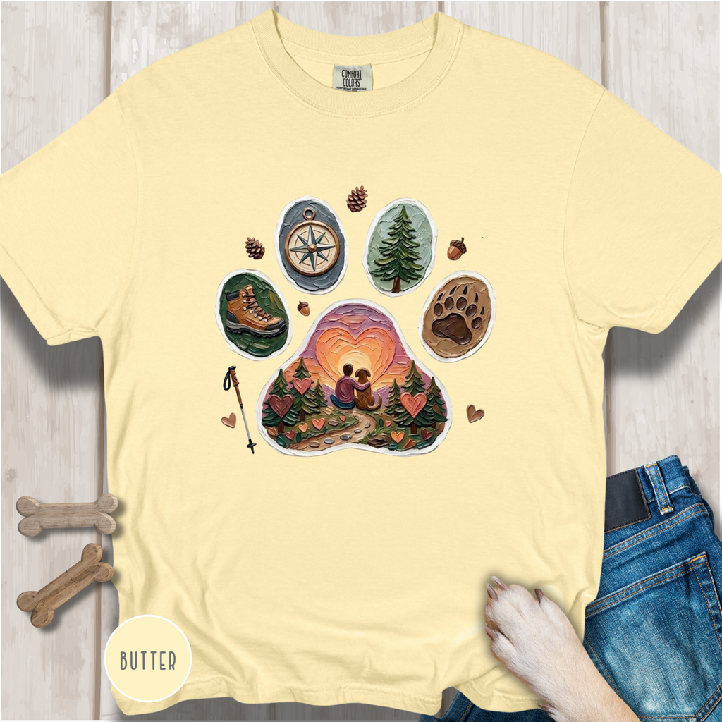 Adventure Buddy Dog Paw Comfort Colors T-Shirt
