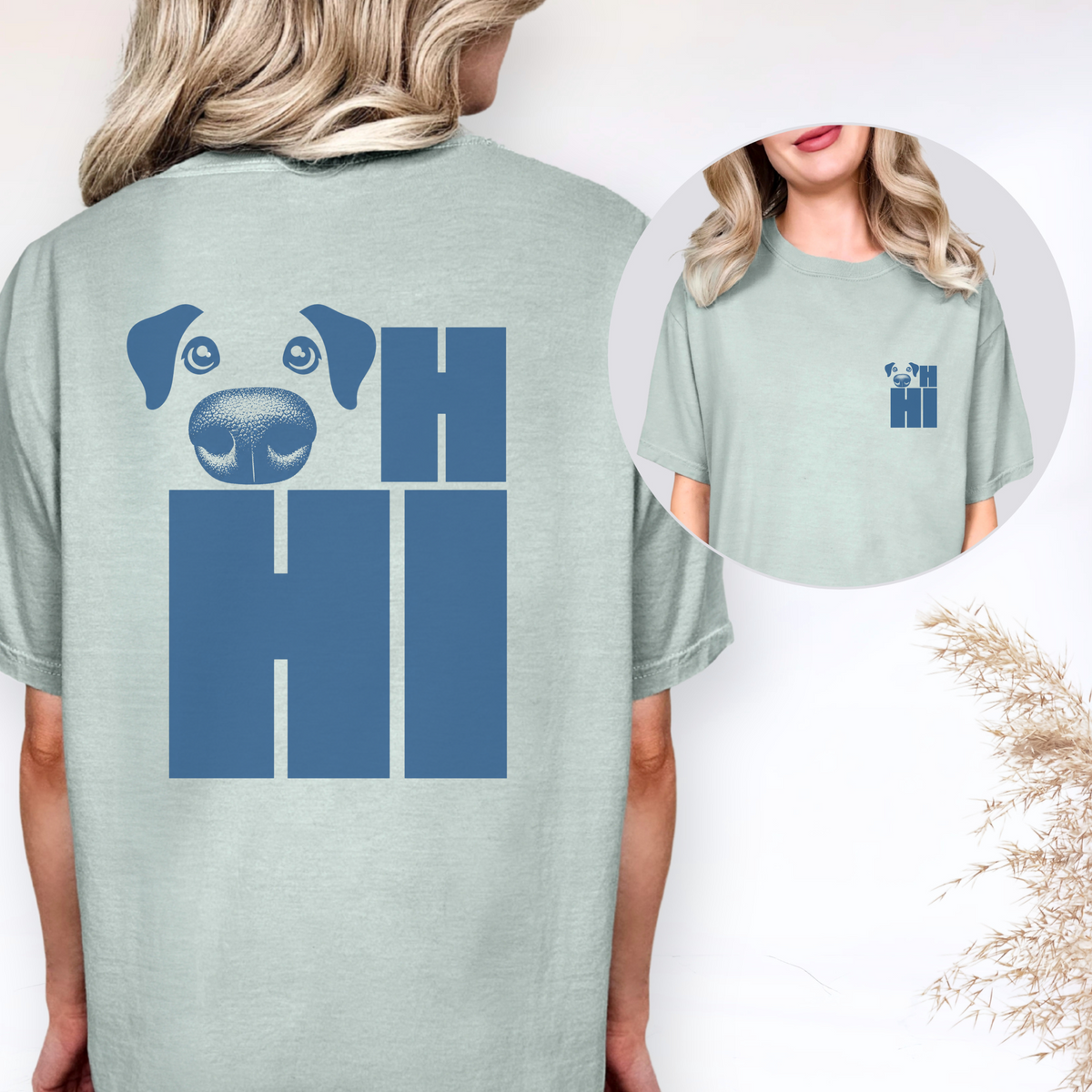 OH Hi Dog Nose Blue T-shirt