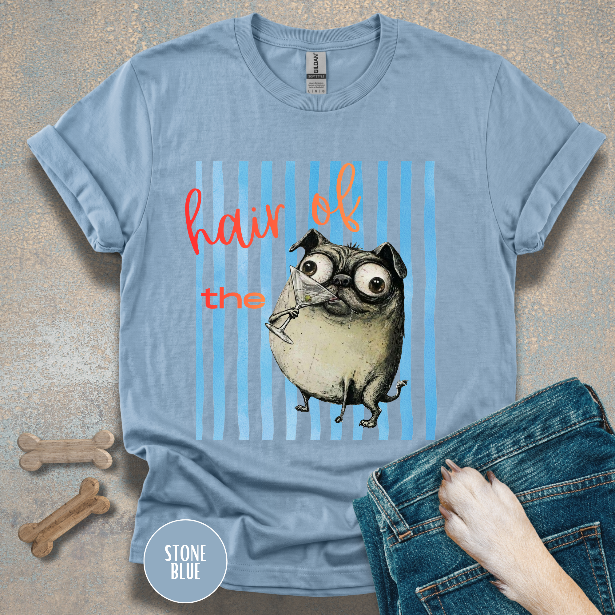 Hair of the Dog Pug Hangover T-Shirt
