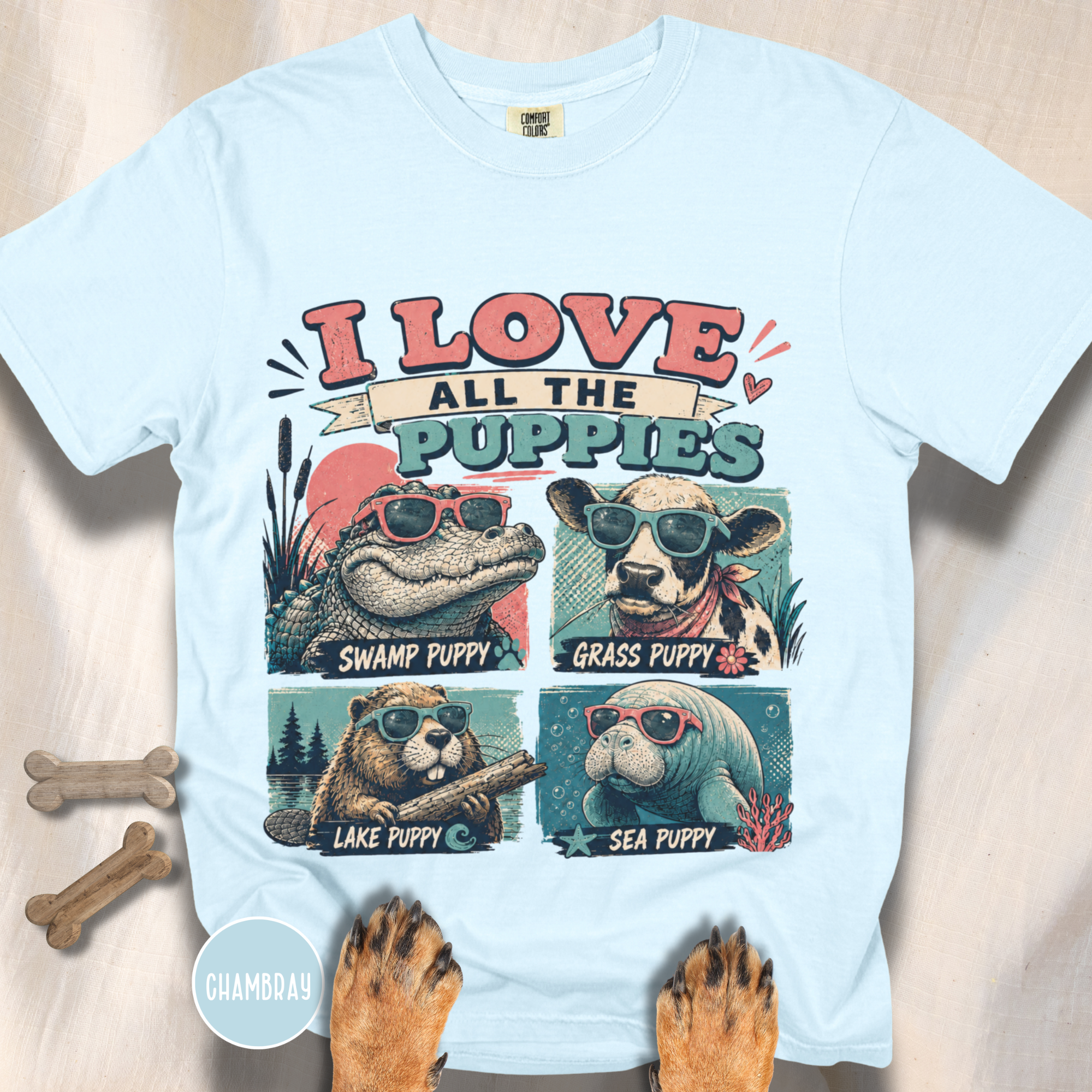 I Love All the Puppies T-shirt