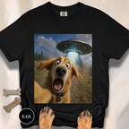 Dog UFO Selfie T-shirt