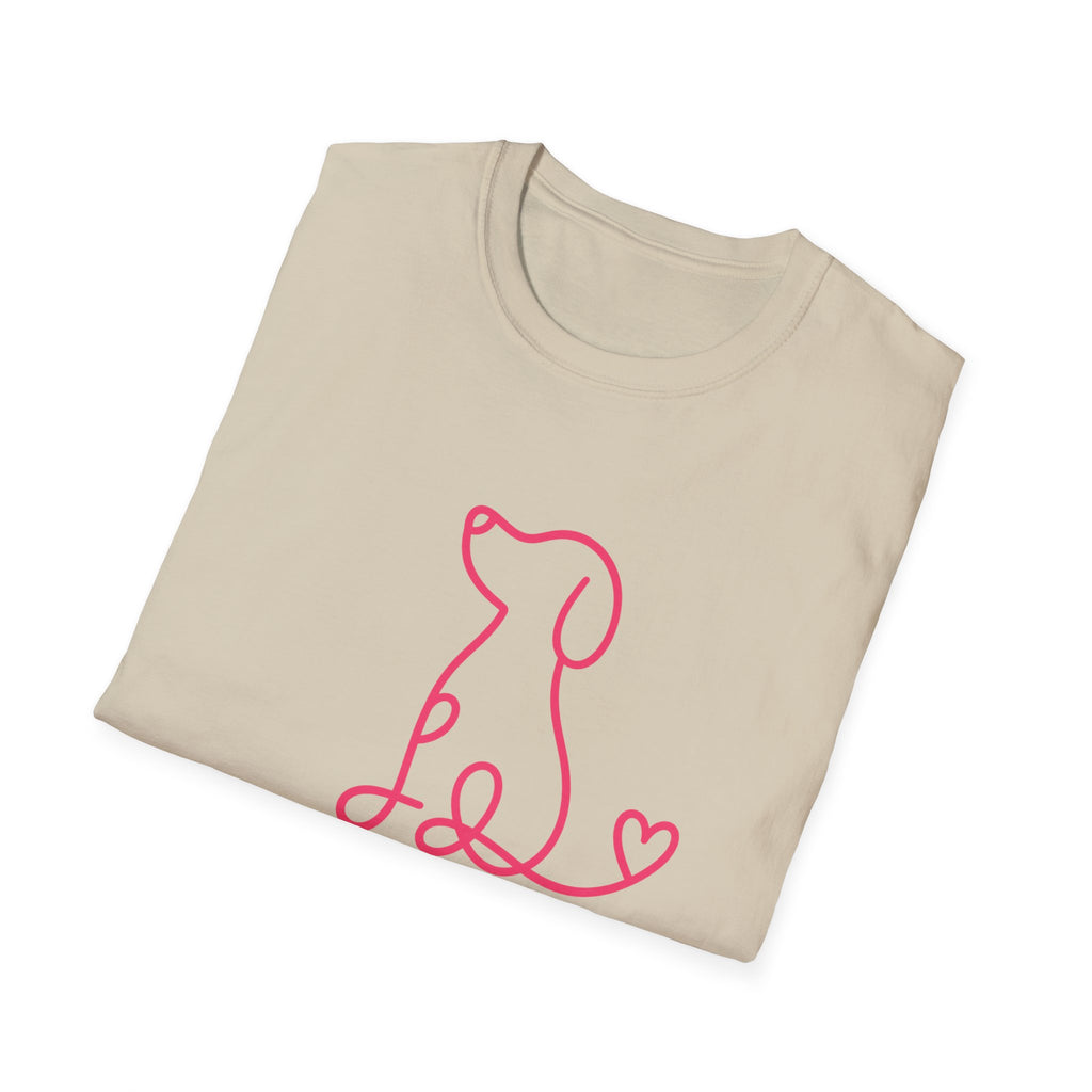 Doodle Dog-pink- T-shirt