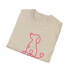 Doodle Dog-pink- T-shirt