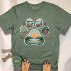 Lake Life Dog Paw T-Shirt