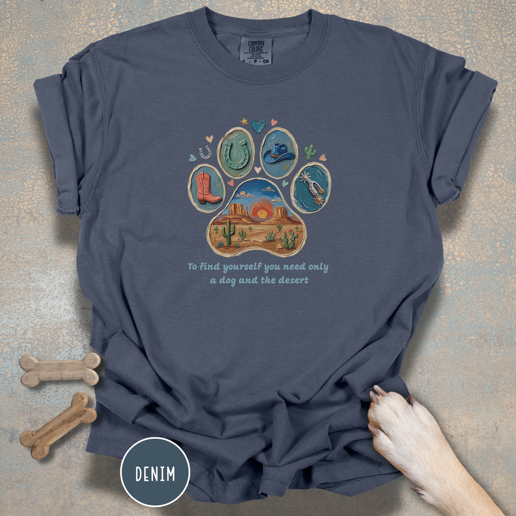 Desert Dog Lover Graphic T-Shirt for Adventure Dog Moms