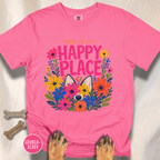 Dog in the Garden Happy Place T-shirt