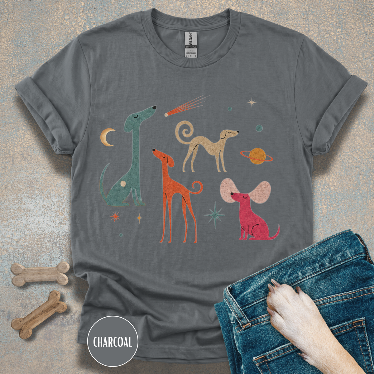 Retro Cosmic Dog T-Shirt
