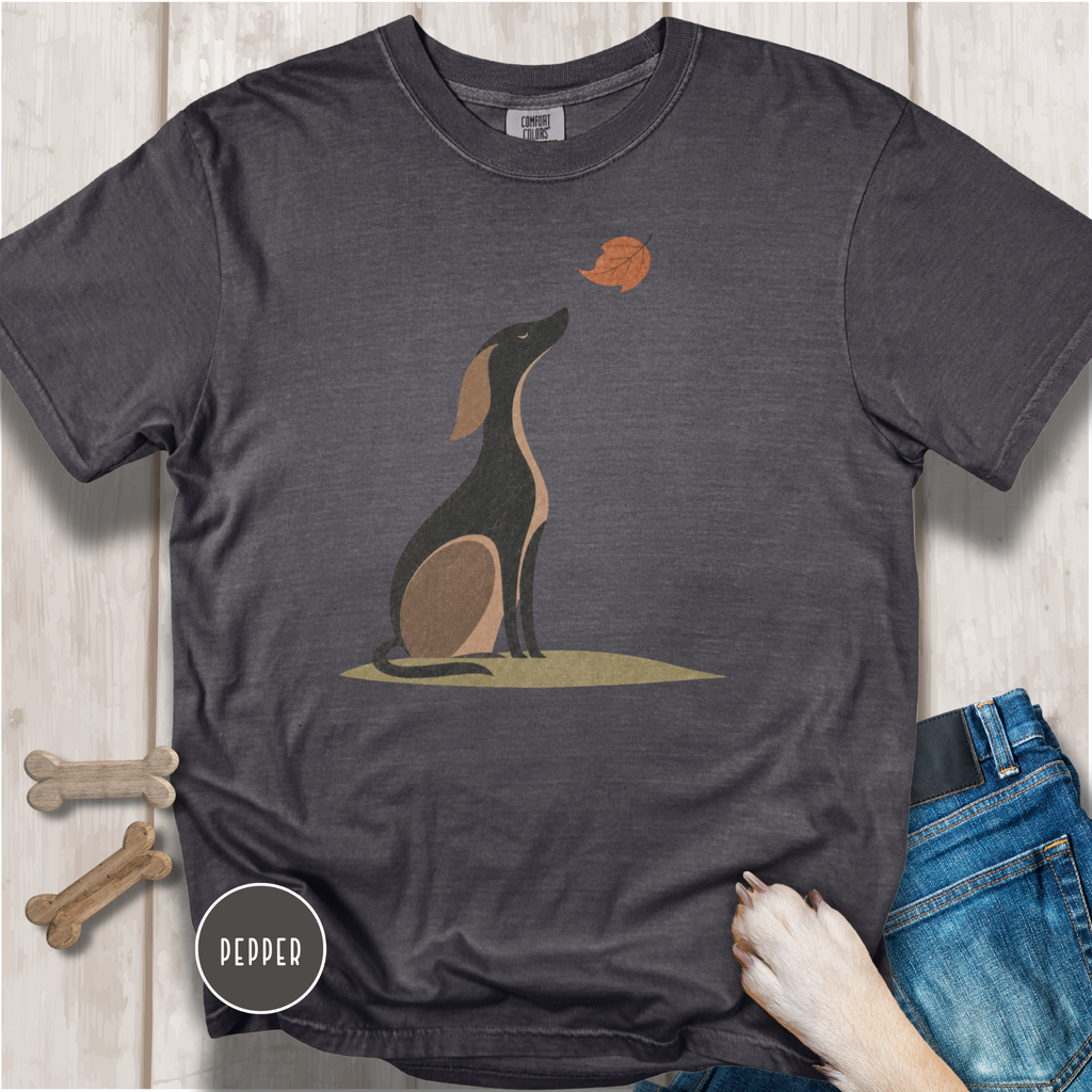 A Dog in Autumn T-shirt