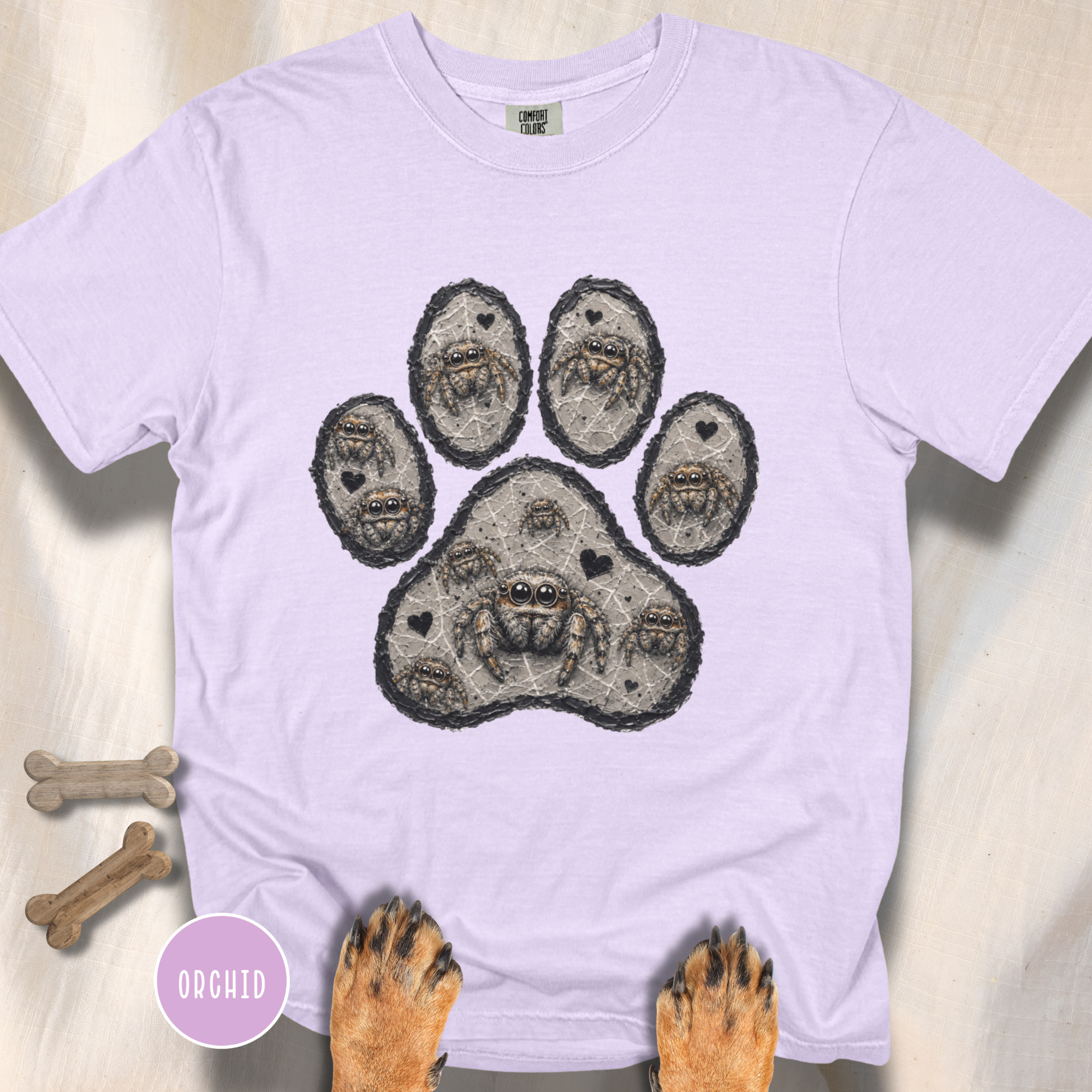 Jumping Spider Paw Print T-shirt