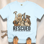 Rescued is My Favorite Breed Group Photo T-shirt