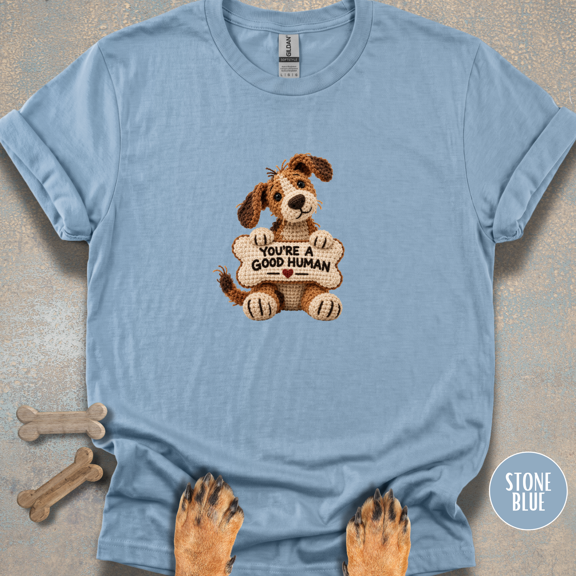 Positive Crochet Pup T-shirt