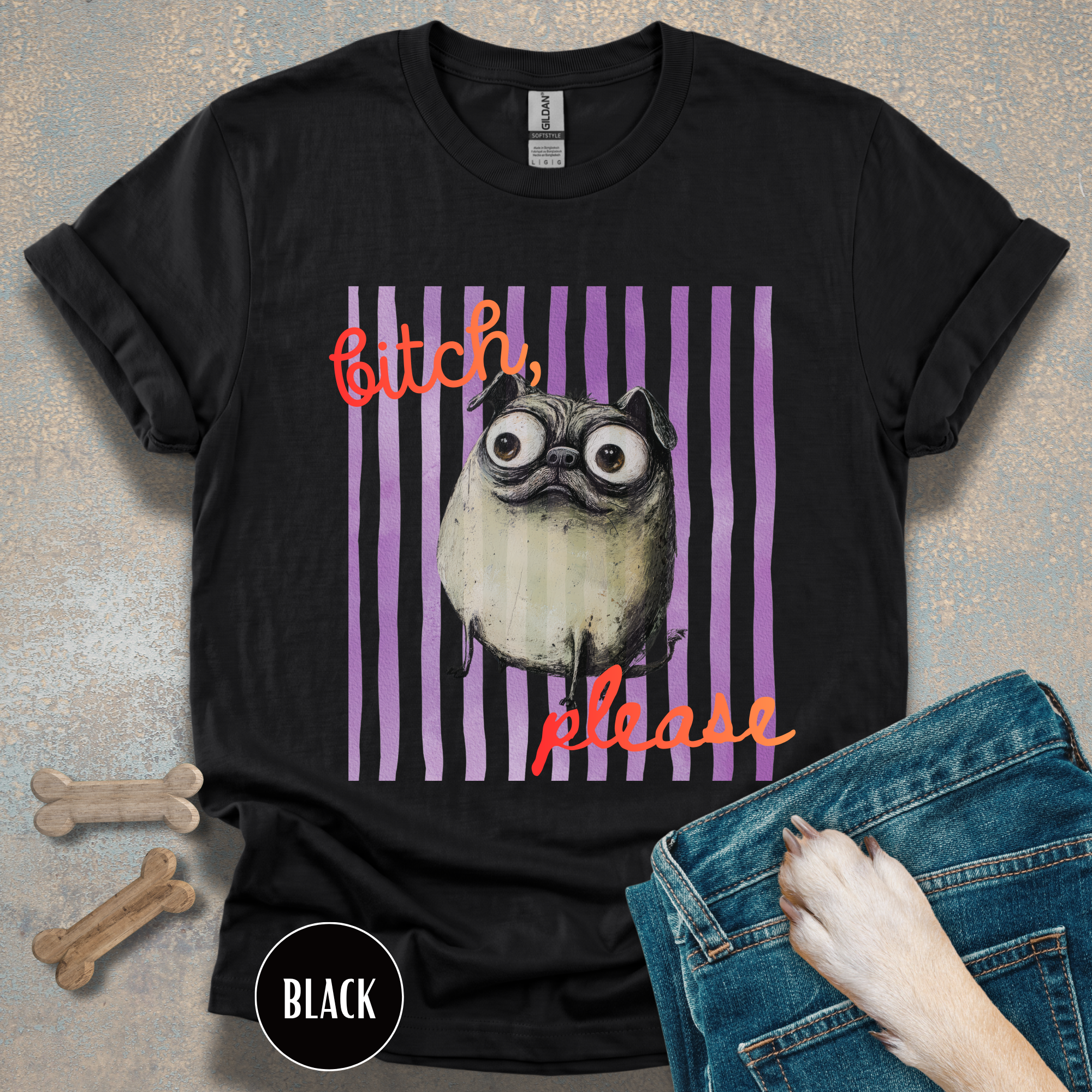 Funny Pug T-Shirt, Bitch Please Tee, My Pug is Judging You