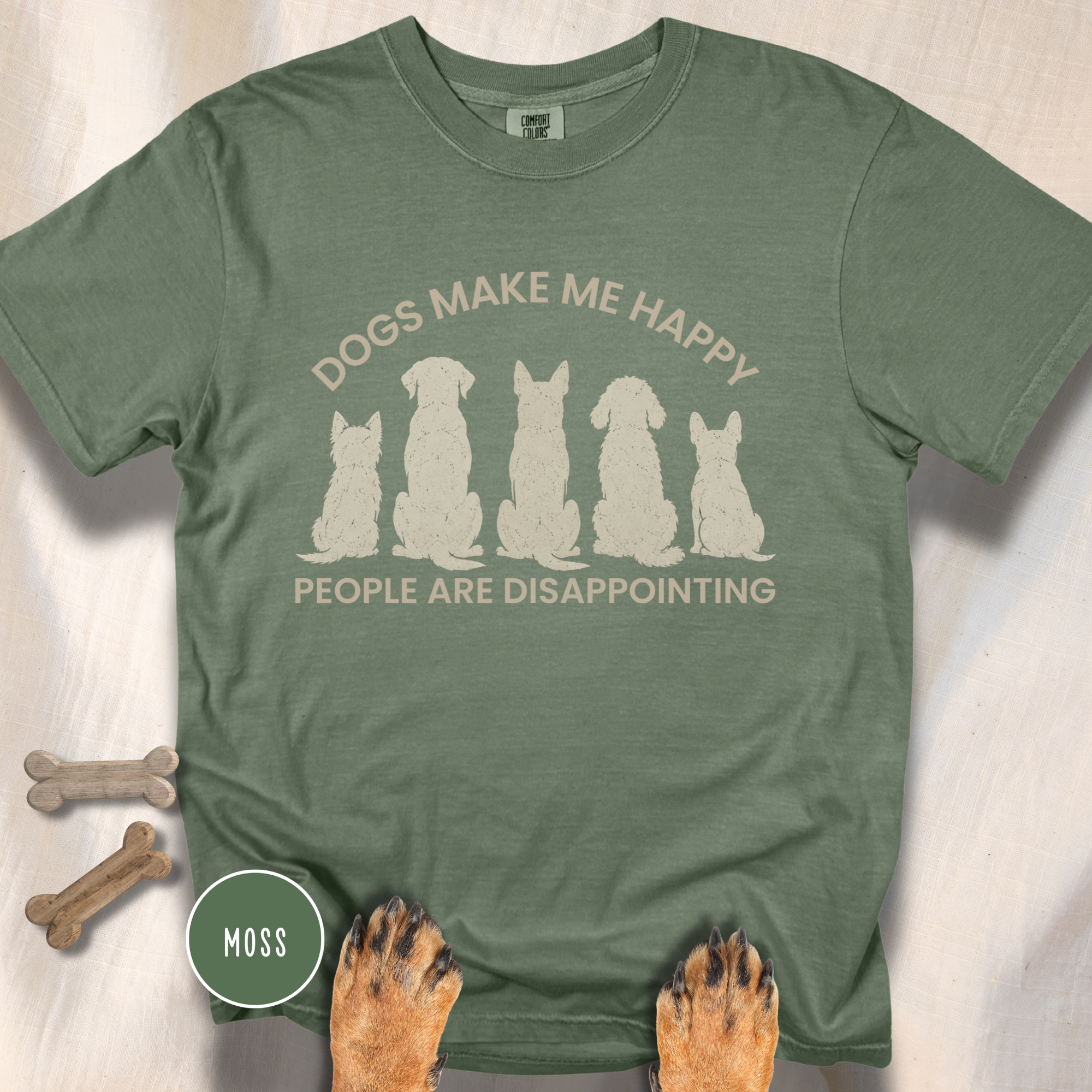 Dogs Make Me Happy, People are Disappointing T-shirt